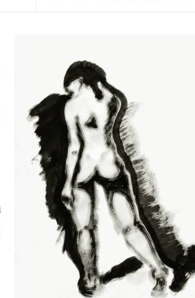 Nu à l'encre